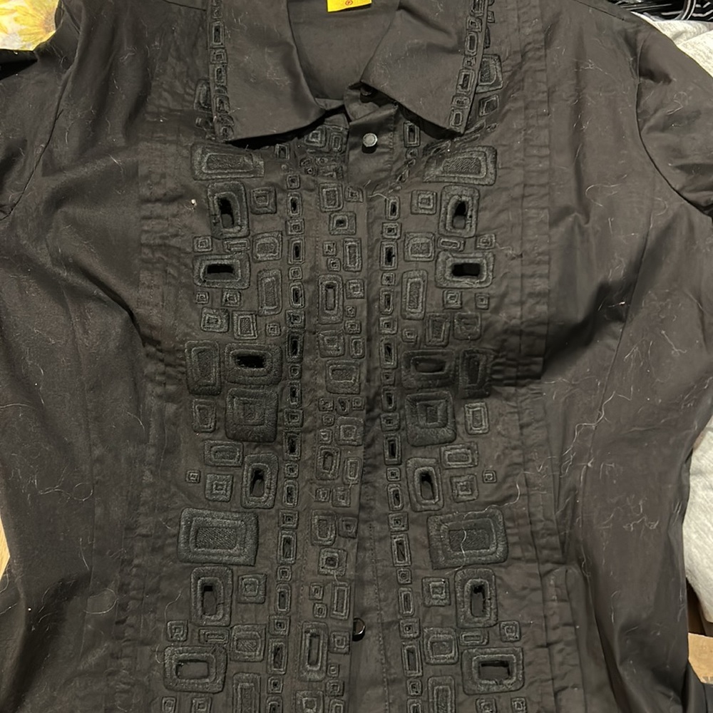 Catherine Malandrino button down Spanish style shirt - Picture 5 of 13